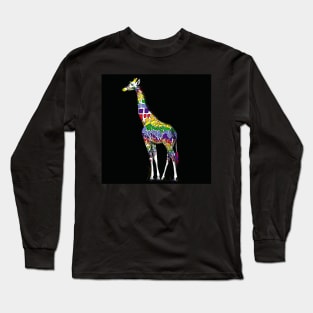 Rainbow Giraffe Long Sleeve T-Shirt